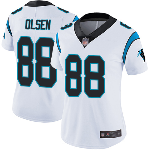 Carolina Panthers Limited White Women Greg Olsen Road Jersey NFL Football 88 Vapor Untouchable